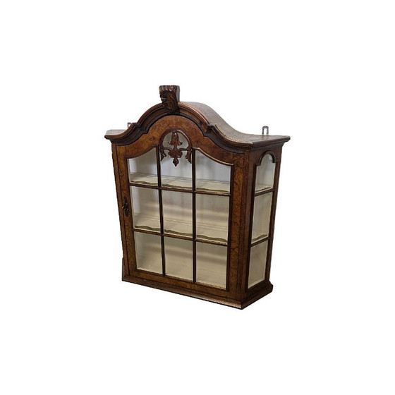 Antiker Wandvitrine aus Wurzelnussholz, 1970er Jahre – Wanddekoration, Wood (photo 7 of 7)