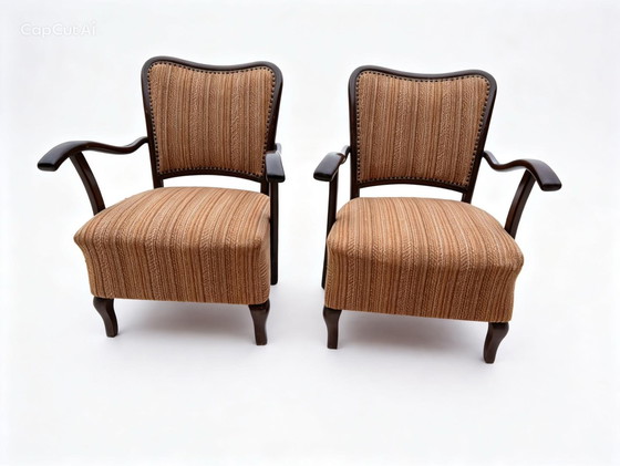 Image 1 of art deco fauteuils uit Hongarije, origineel