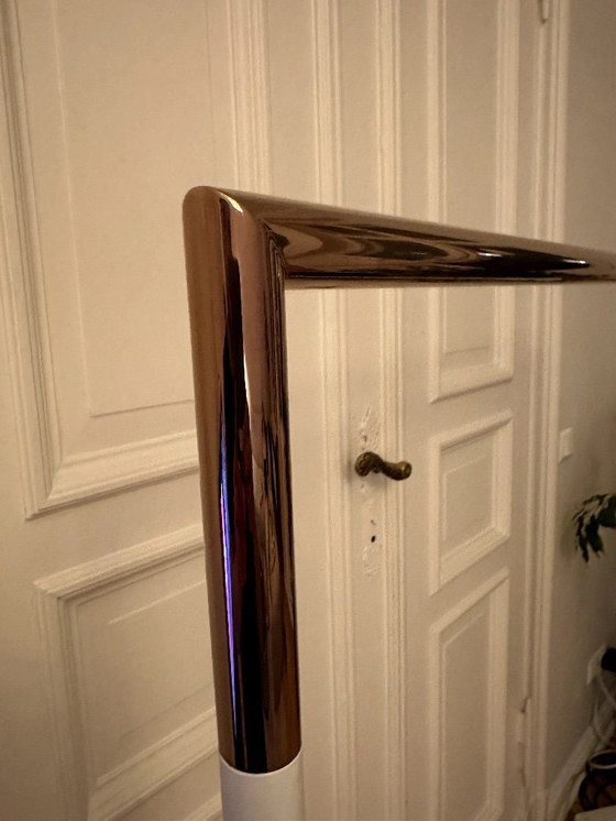 Image 1 of Frost Denmark BUKTO Clothes Rack with Wheels, 103cm, White/Copper