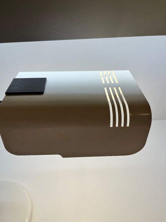 Image 1 of Sankey Gino Sarfatti Table Lamp for Targetti, Cream Brass, Black Plastic