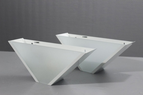 Image 1 of SCE Frankrijk - Paar vintage postmoderne Memphis-wandlampen uit de jaren 80.