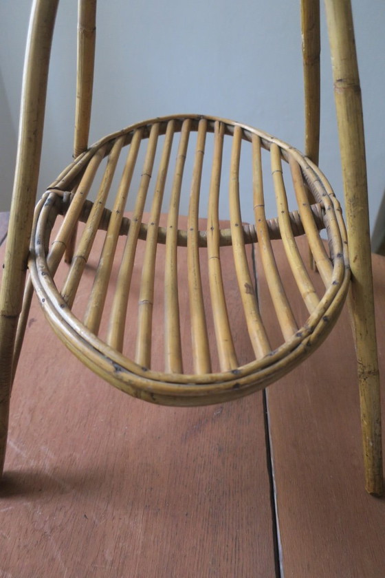 Image 1 of Hand-Crafted Mid Century Magazine Rack in Bamboo, 1960s