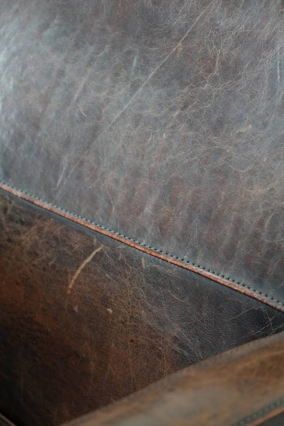 Image 1 of Poltrona di design in pelle di pecora con bellissimi colori intensi