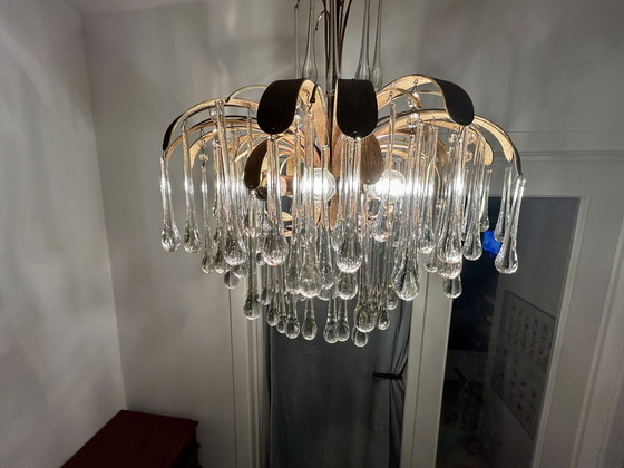 Image 1 of Vintage Palwa teardrop chandelier