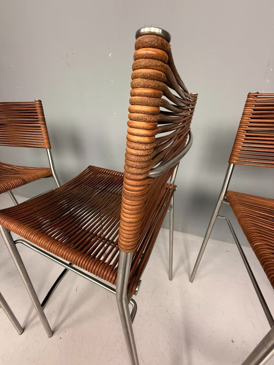 Image 1 of Tito Agnoli – Ensemble de trois tabourets de bar « Miss B », Italie, 1997