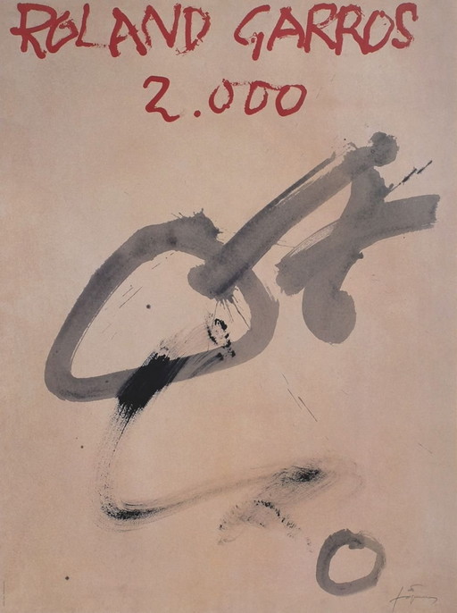 Affiches officielles ROLAND-GARROS 2000 - Antoni Tapies original poster 2000