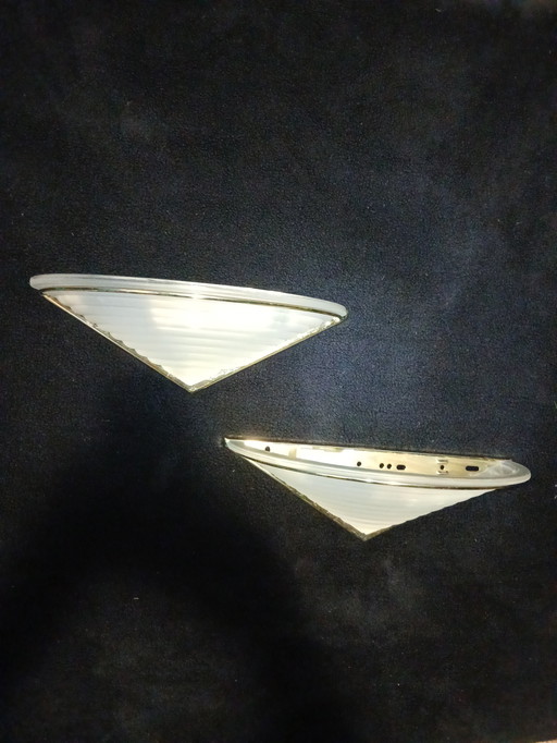 Deux appliques Art déco verre