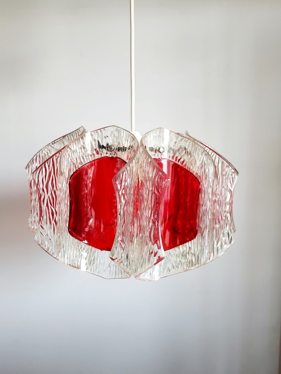 Image 1 of Space Age Pendant Lamp, Acrylic, Mid - Century, Supposedly 1960s
