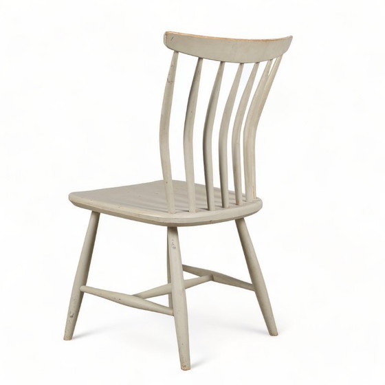 Image 1 of Set van 4 vintage Scandinavische Akerblom berkenhouten stoelen, Zweden, 1955