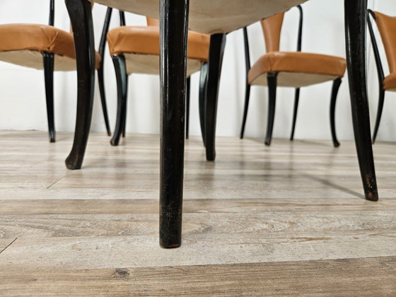 Set van 6 eetkamerstoelen van Vittorio Dassi uit de jaren 1950. – Wood (photo 15 of 17)