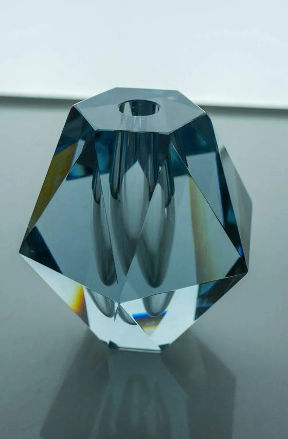 Image 1 of Diamond-shaped crystal vase from Strömbergshyttan