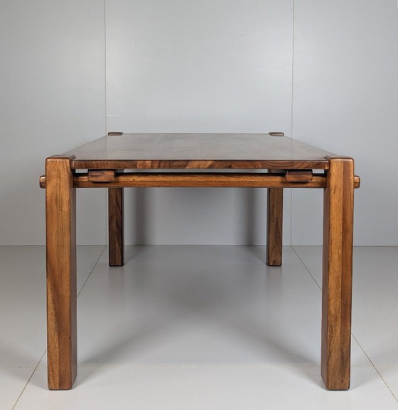 Image 1 of Japandi solid wood dining table | Rain Tree wood | 193 x 99 x 76 cm