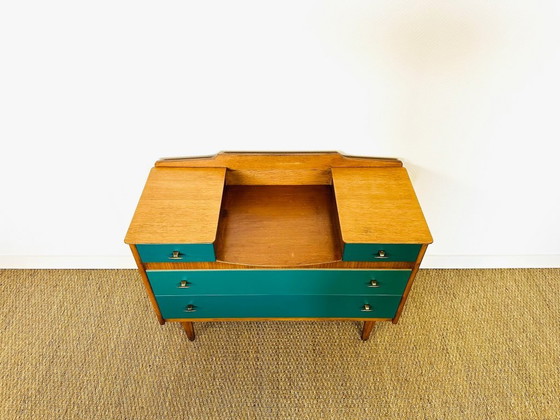 Image 1 of Vintage eikenhouten kaptafel, 1950