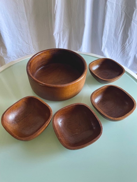 Image 1 of Scandinavisch vintage teakhouten servies
