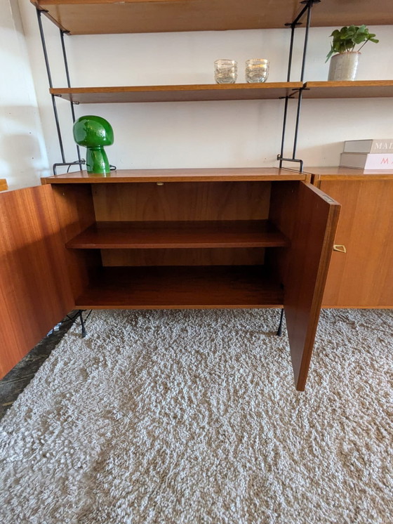 Image 1 of Vintage, teakhouten modulair wandsysteem Hilker Omnia