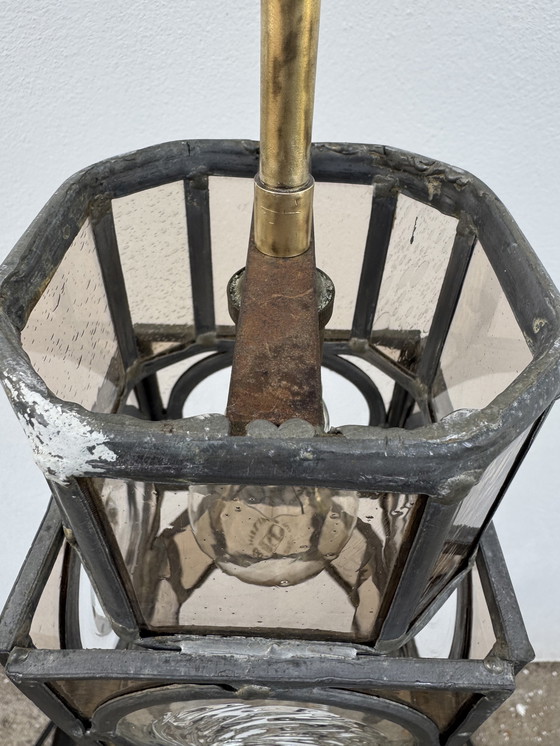 Image 1 of Lanterne vitrail Art Déco