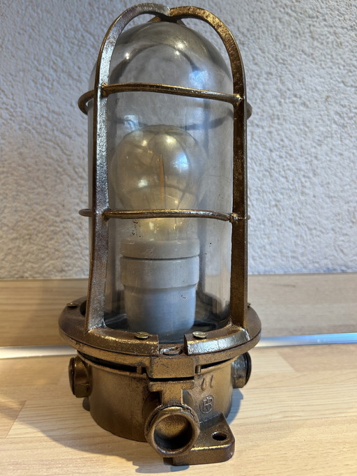 Industrie Rétro Vintage Lampe à cage Lampe de bateau