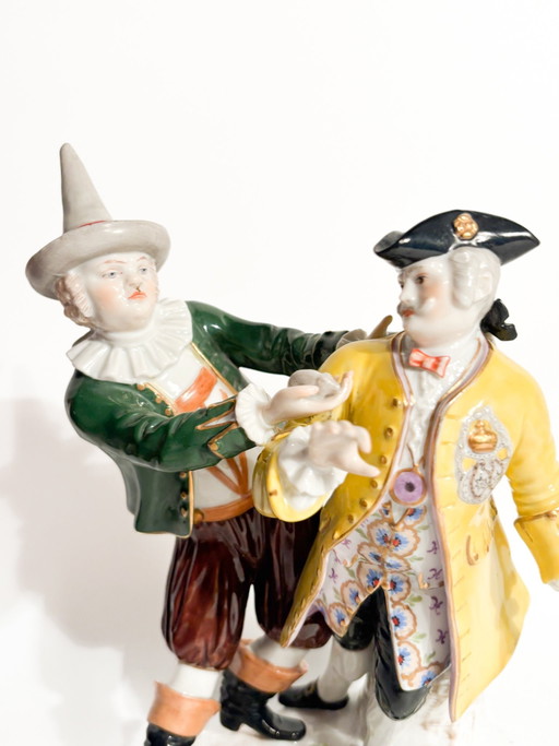 19th Century Ludwigsburg Polychrome Porcelain Group Sculpture – beeldhouwkunst, Rococo (photo 2 of 14)