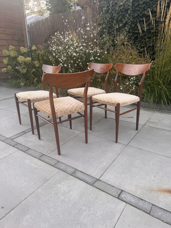 Set 4 Lübke Chairs – interlübke, Dining chairs, Wood, Textile (photo 6 of 8)
