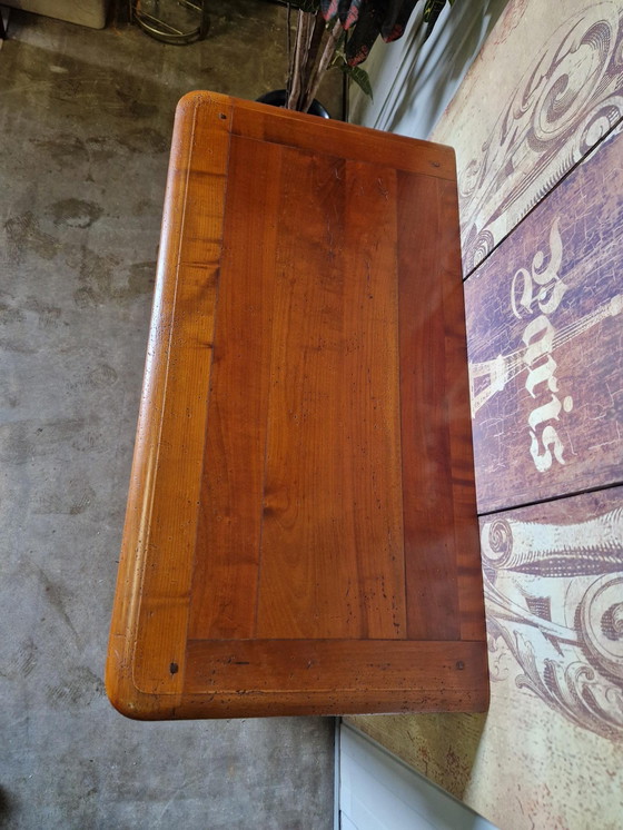 Image 1 of Klassieke franse buffetkast, commode, ladekast, wandmeubel kersenhout afm,. 92x48 en 80cm hoog.