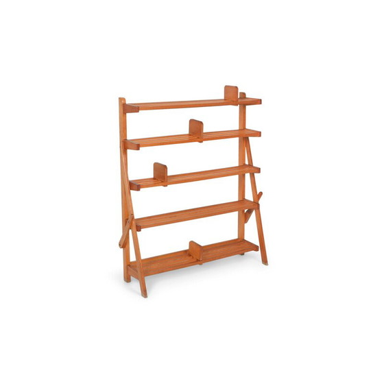 Image 1 of Vintage shelving system with adjustable book supports, Sweden 1960