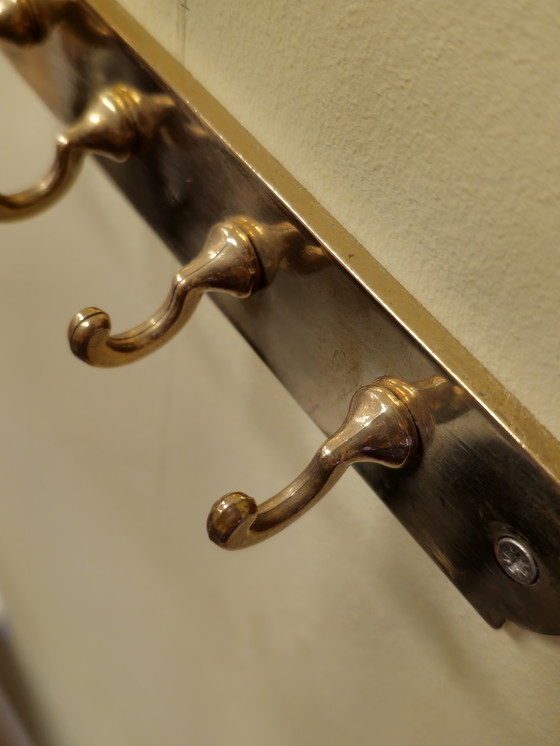 Image 1 of Vintage Brass Coat Rack Key rack Key rack