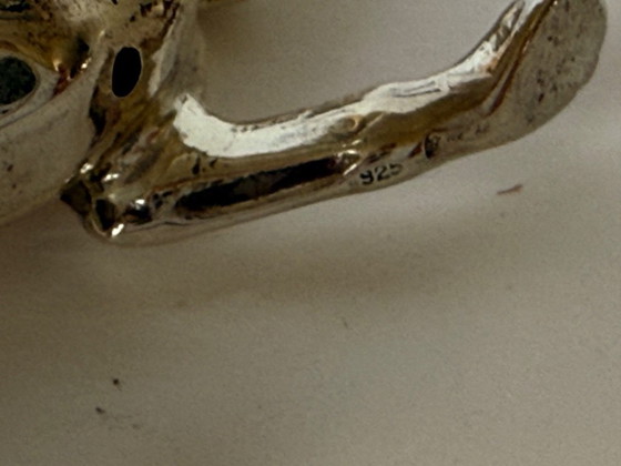 Image 1 of Chien de chasse Saturno en argent massif