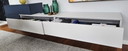 Mobile a parete Interstar di grandi dimensioni (293 cm) – Laccato argento, blu cosmo e noce