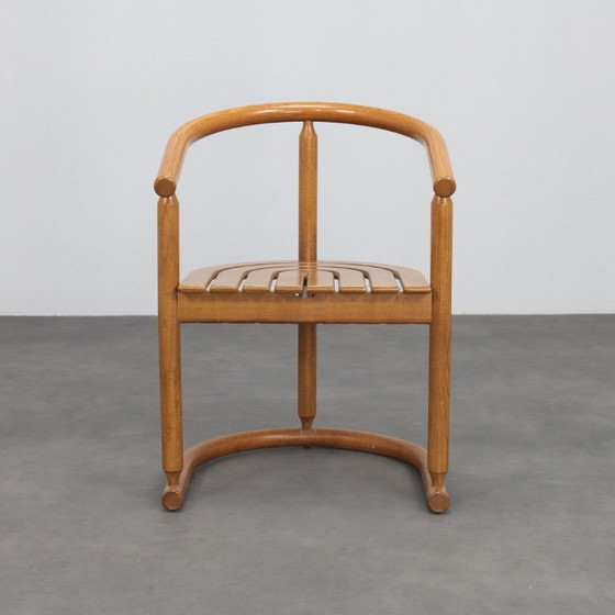 Image 1 of Set di 6 sedie da pranzo in legno curvato di Allmilmö, anni '80