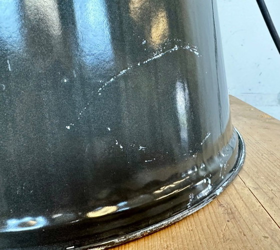 Image 1 of Industrial Black Enamel Factory Pendant Lamp, 1960s