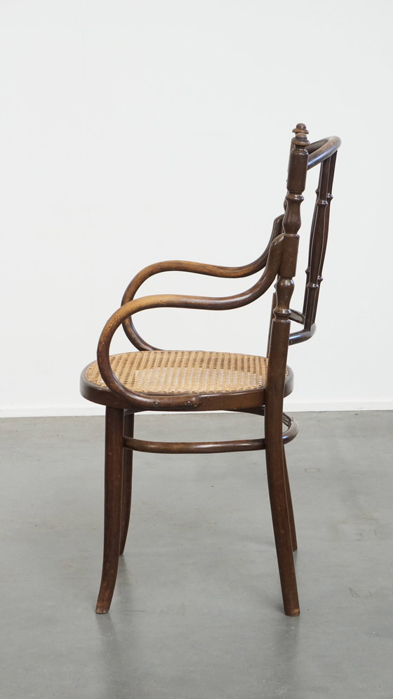 Image 1 of Originele Vintage Thonet Bistro Design Stoel Met Armleuningen