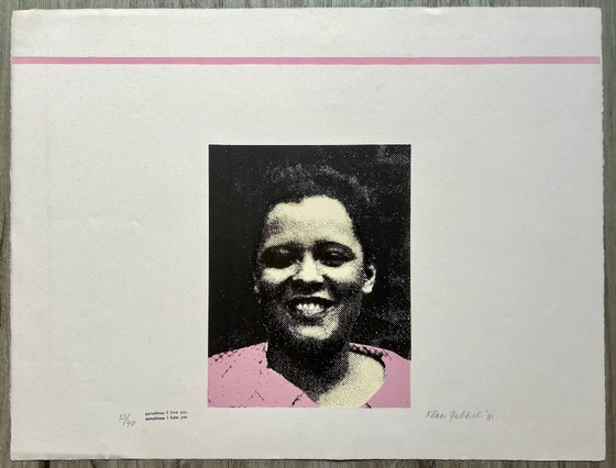 Image 1 of Sérigraphie Klaas Gubbels - Icône du Jazz Billie Holiday