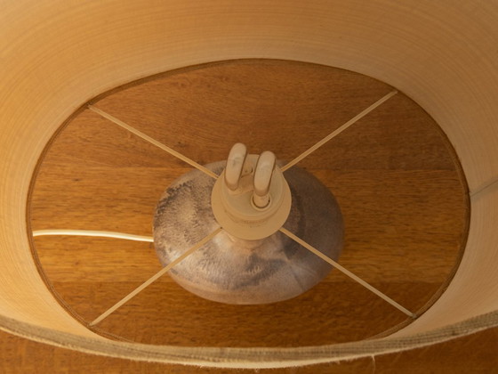1970s Table Lamp with Ceramic Base – Textile (photo 5 of 8)