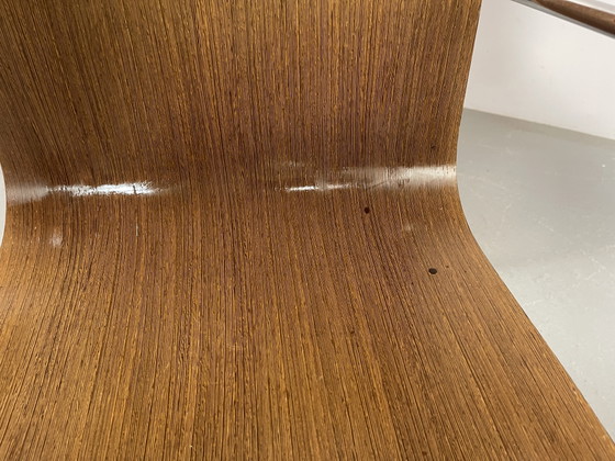 Set van zes mid-century moderne eetkamerstoelen van wengéhout, toegeschreven aan Thonet, Duitsland, jaren (photo 6 of 15)