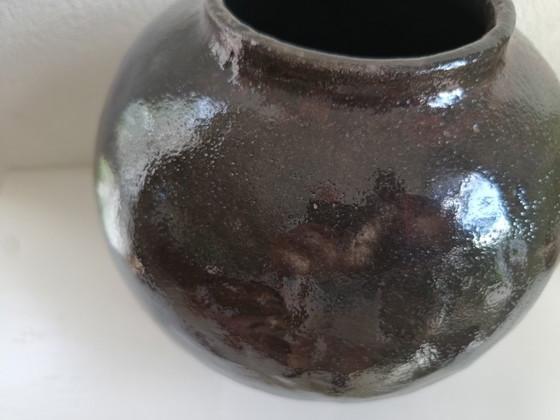 Grande vaso sferico in terracotta del ceramista Hans van Riessen – Vasi, Ceramica (photo 6 of 13)