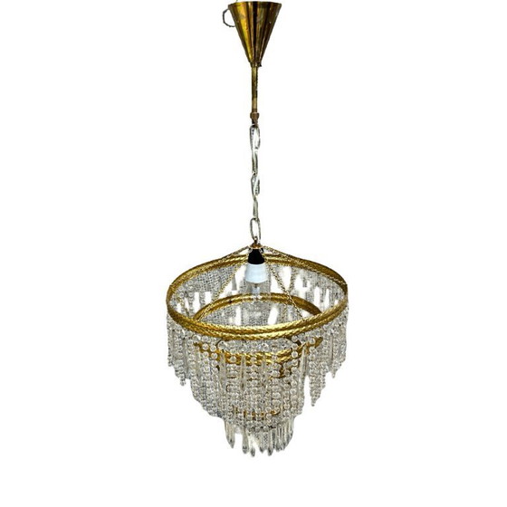 Image 1 of Crystal chandelier, Železnobrodské Sklo, Czechoslovakia, 1970s