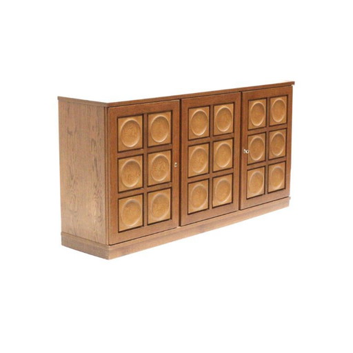 Brutalist Belgisch dressoir van Gerhard Bartels uit de jaren ’70