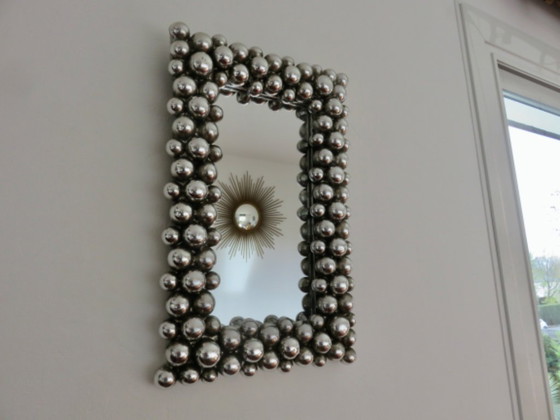 Image 1 of Miroir mural psychedelique dans le gout de Marcel Wanders, 90's