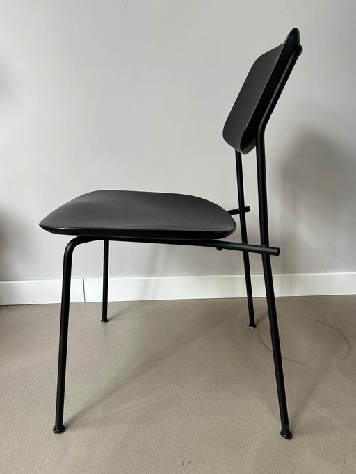4x Chaises de salle à manger Prostoria Unstrain, chêne noir