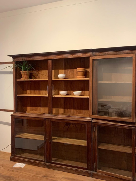 Antique long shop cabinet – Display cabinets, Wood, Glass (photo 4 of 6)