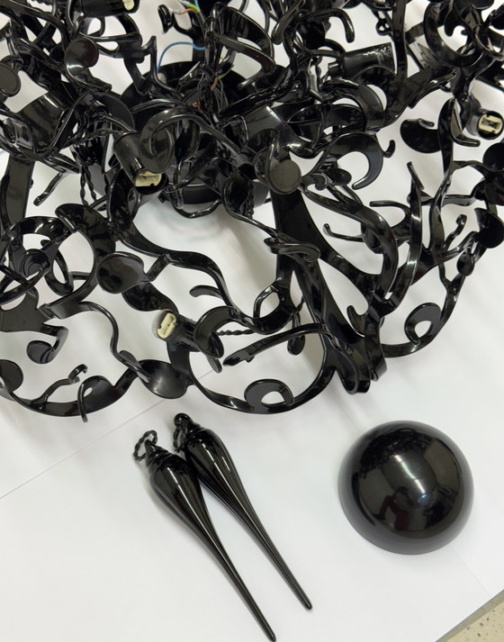 Image 1 of POTENZA DEL FIORE : FPP60BL Ø60cm, ALTO 30cm, 12xG9, NERO