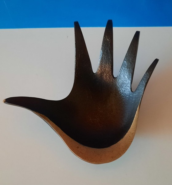 Image 1 of Posacenere d'epoca - Walter Bosse - Herta Baller - Ottone massiccio lucido antico - 1950-1960