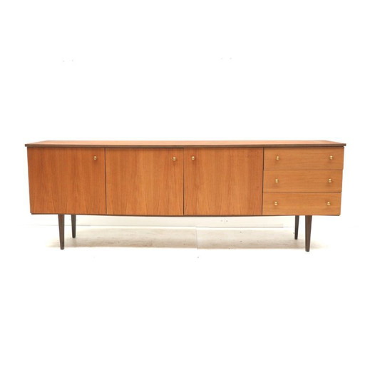 Vintage Sideboard with 3 Doors and Drawers Made in the 1960s