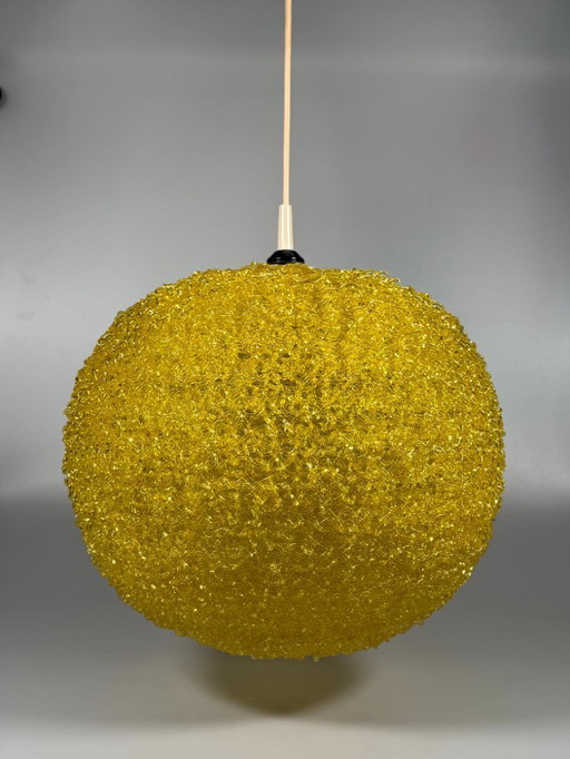 Lampada da soffitto anni '60/'70, lampada a globo, acrilico/plastica, stile "Spaghetti", era spaziale