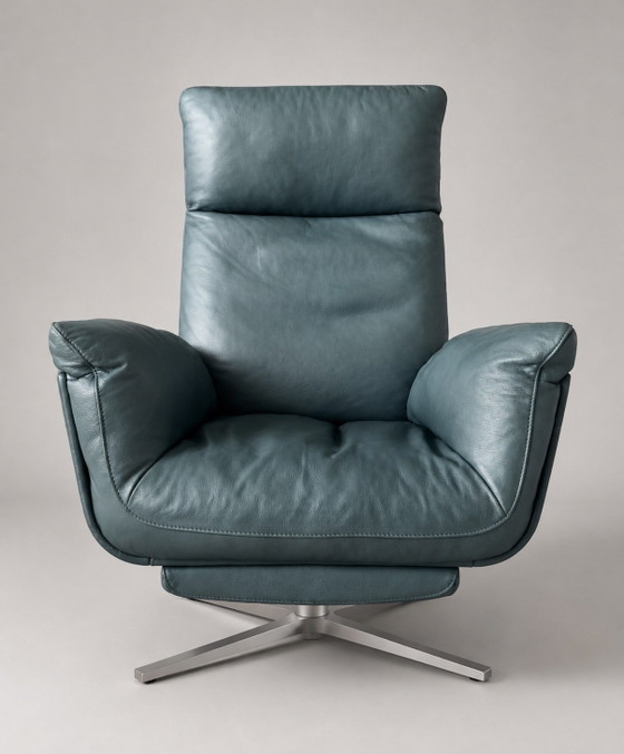 2x FSM Shelby Relaxfauteuils — Petrol Nappaleder – Fasem, Verstelbare relaxstoel, Leather, Metal (photo 3 of 15)