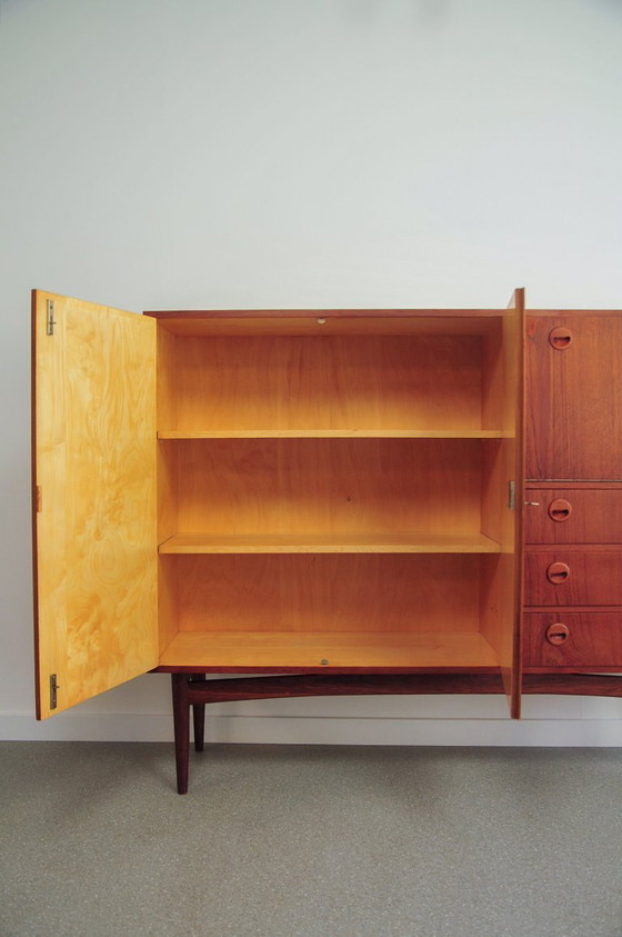 Mid Century Modern Opbergkast in Teak, Hout, Bruin (foto 8 van 11)
