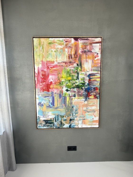 Image 1 of Statement-Piece „Colour Drift“, 140 x 100 cm, inklusive Schattenfugenrahmen