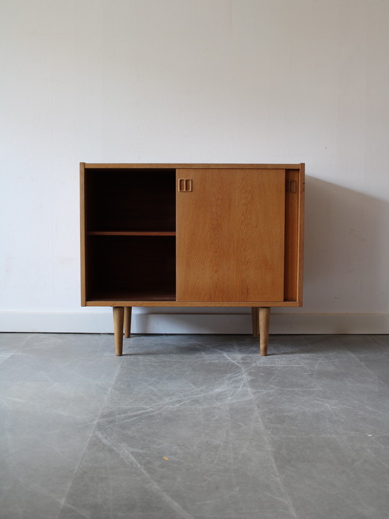 Image 1 of Vintage Danish sliding door wardrobe in teak