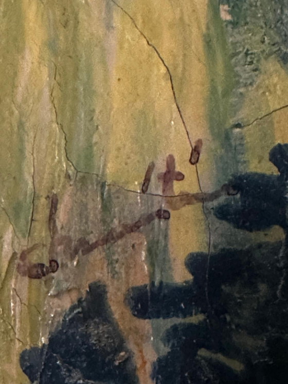 Rose Bouquet with Knife – Oil on Canvas Circa 1950 – Paintings & Drawings, Vintage (photo 14 of 15)