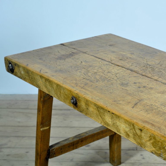 Oak Butcher’s Table, Circa 1920 – Iron, Wood, Vintage (photo 10 of 12)